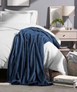 SanteLinen Κουβέρτα Υπέρδιπλη Flannel Blue 2