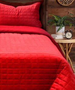 SanteLinen Κουβερλί Square Υπέρδιπλο Red 2
