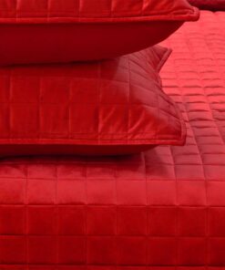 Alternative view of SanteLinen Κουβερλί Square Υπέρδιπλο Red